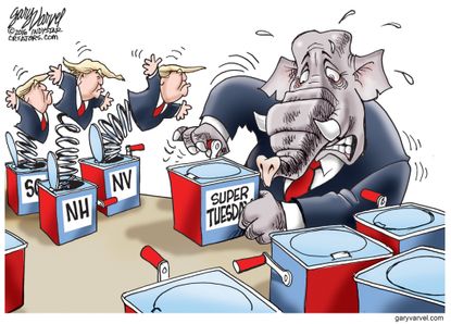 Cartoon U.S GOP Super Tuesday
