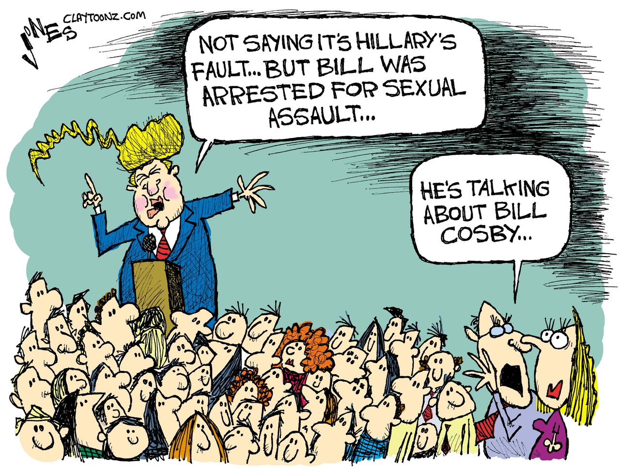 Editorial Cartoon Clinton Cosby