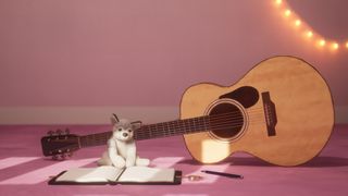 A teddy and a guitar in the game The Quiet Things