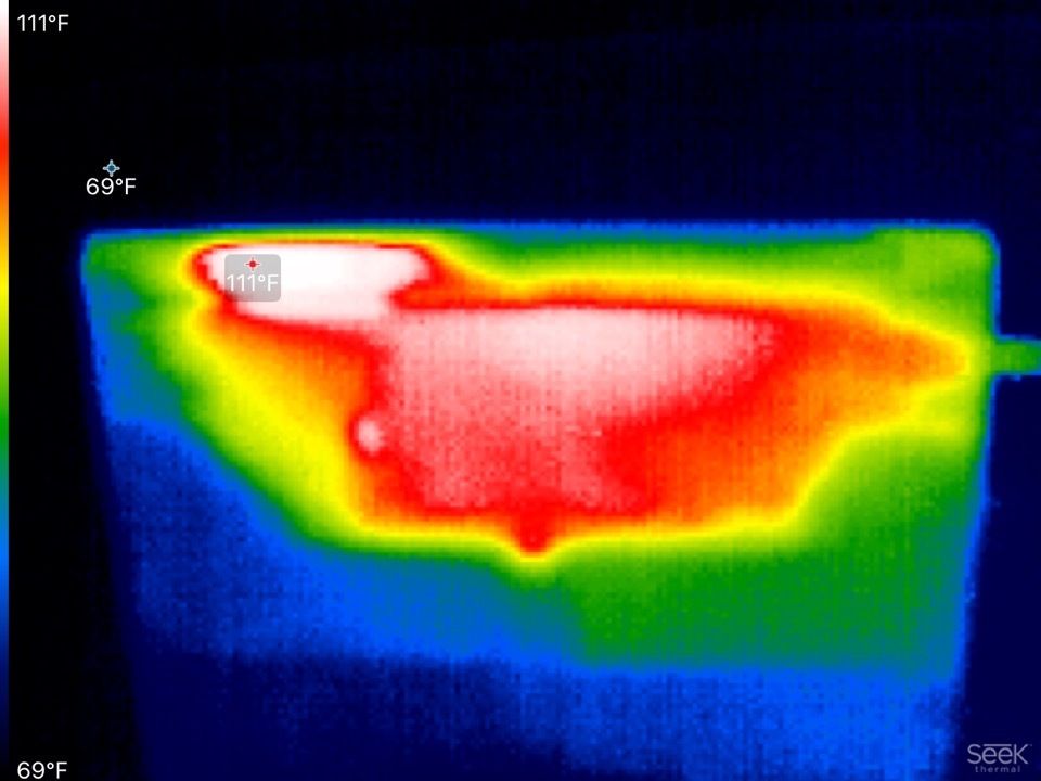 Thermal readings of Surface Laptop Go 2 (2022).