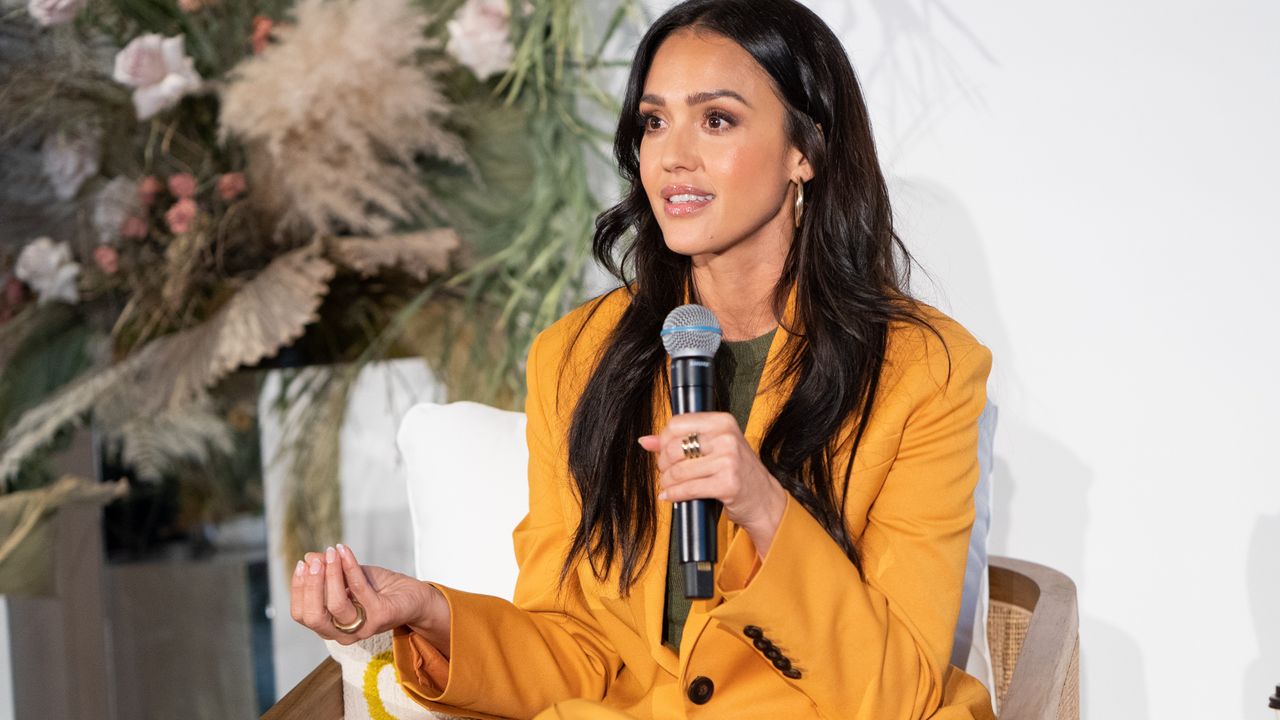 Jessica Alba speaks at the Marie Claire Power Trip 2022