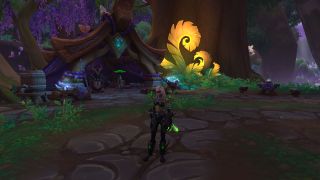 WoW Great Crates - a blood elf stands near the hut where you pick up the Great Crates quest
