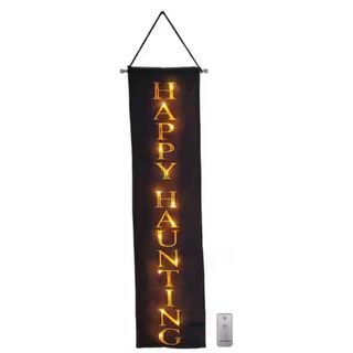 Happy Haunting Battery Operated LED Wall Banner