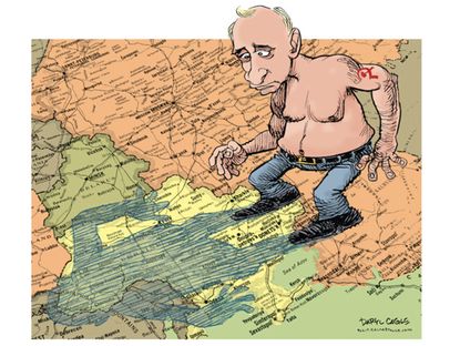 Political cartoon Ukraine Putin Russia