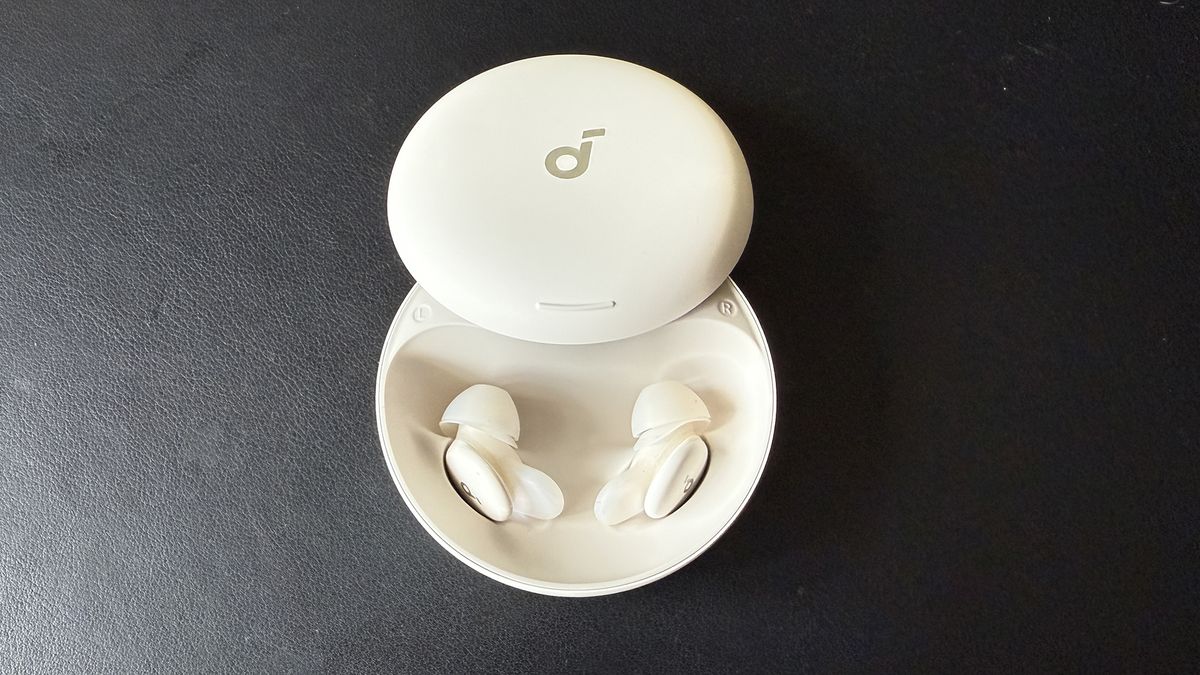 A selection of photos of the Soundcore Sleep A30 soundbuds.