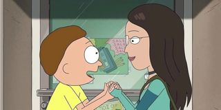 Morty and his Season 4 girlfriend on Rick and Morty