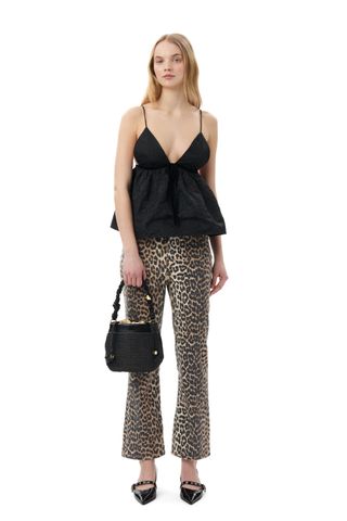 Leopard Print Betzy Cropped Jeans