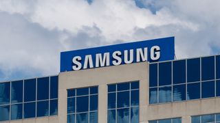 Samsung Electronics America Corporate office in Ridgefield Park, NJ, USA. - stock photo. Ridgefield Park, NJ, USA - August 23, 2022: Samsung Electronics America Corporate office in Ridgefield Park, NJ, USA. Samsung is a South Korean manufacturing conglomerate.