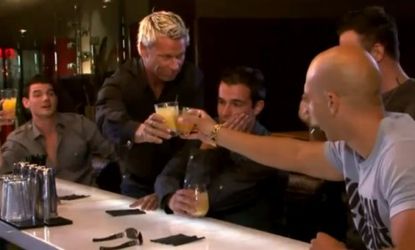 Five male escorts in Las Vegas discuss their sexual adventures in a scene from Showtime's new reality TV series, "Gigolos."