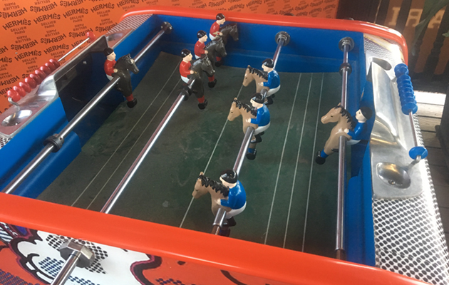 Table football with a horse twist