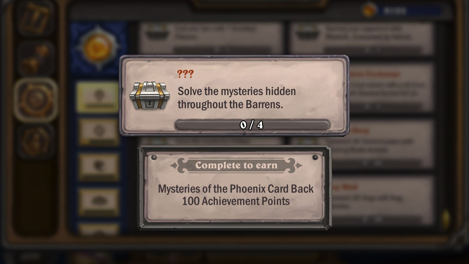 Hearthstone Barrens Mysteries Secret Achievement