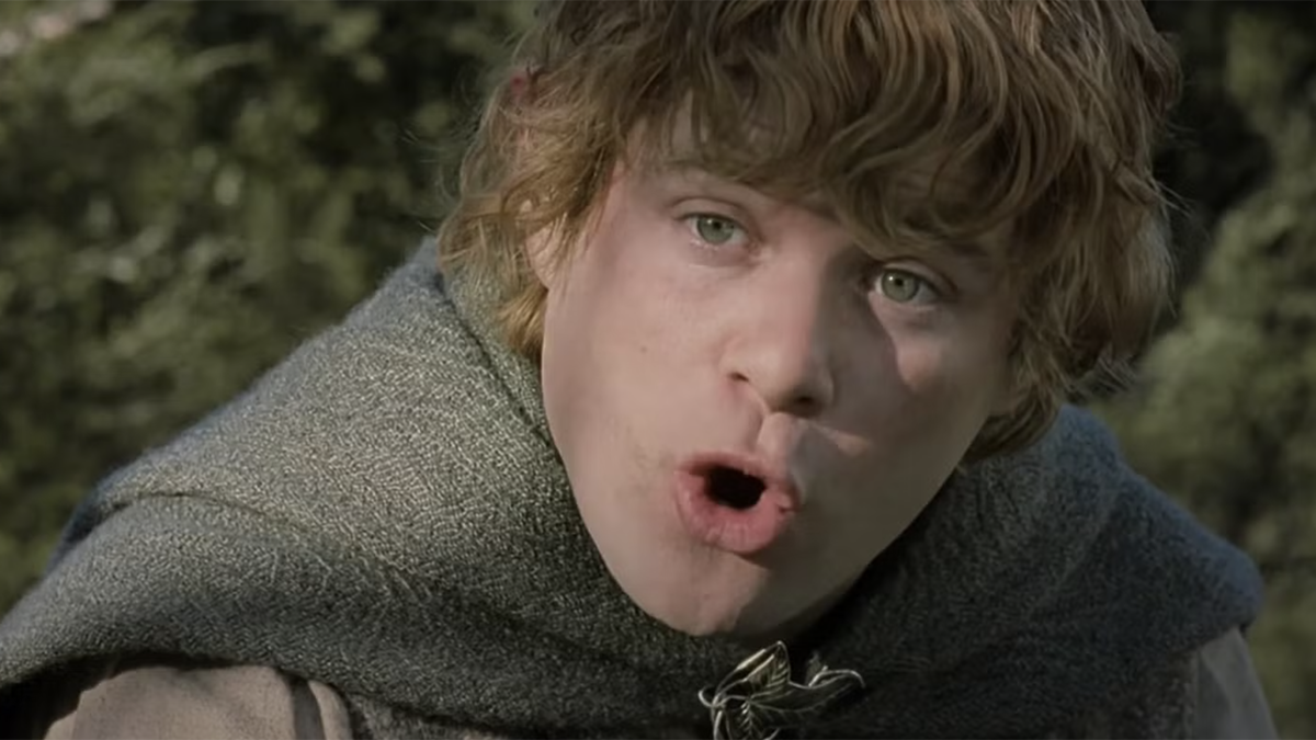 Sam saying "potatoes" from The Lord of the Rings