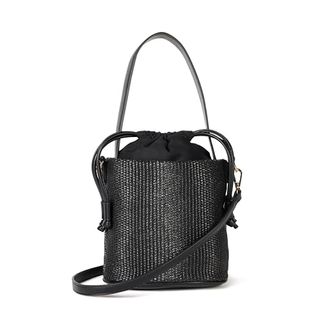 The Drop Women's Dallas Bucket Bag Black/black Straw, One Size