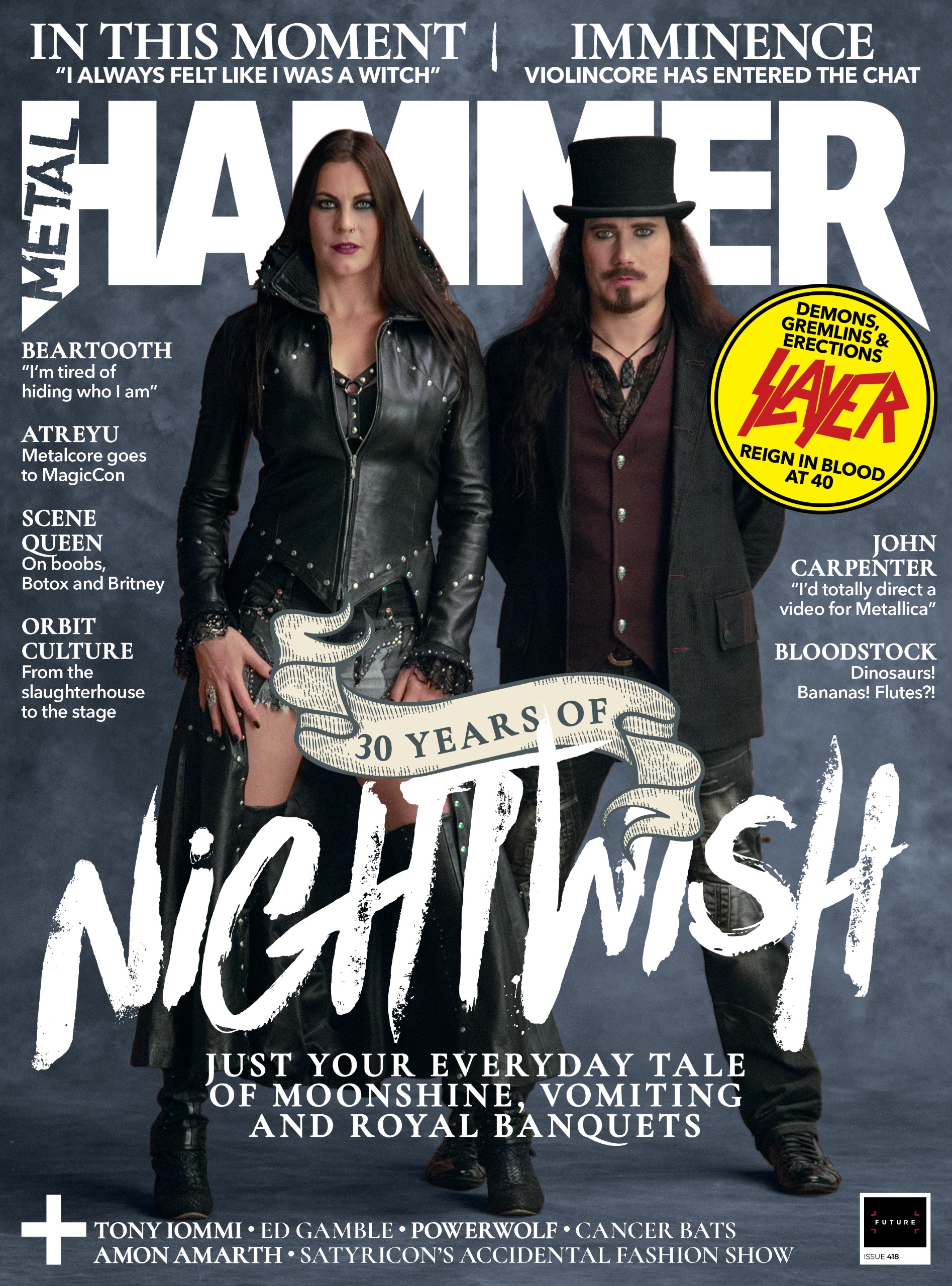 Nightwish on the cover of Metal Hammer issue 418