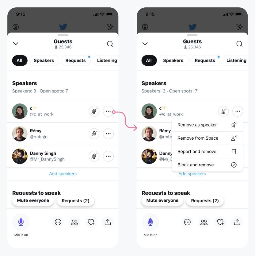 Twitter Spaces Guest Management