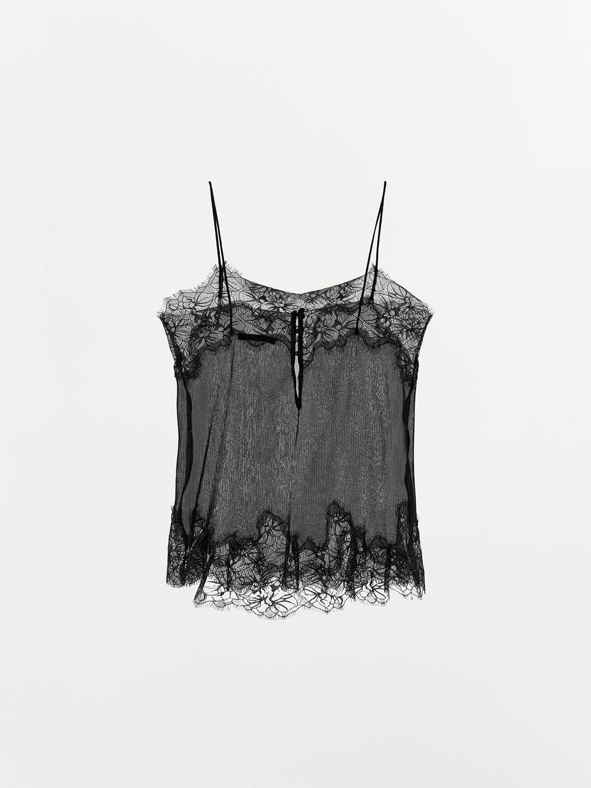 zara, Pleated Lace Top