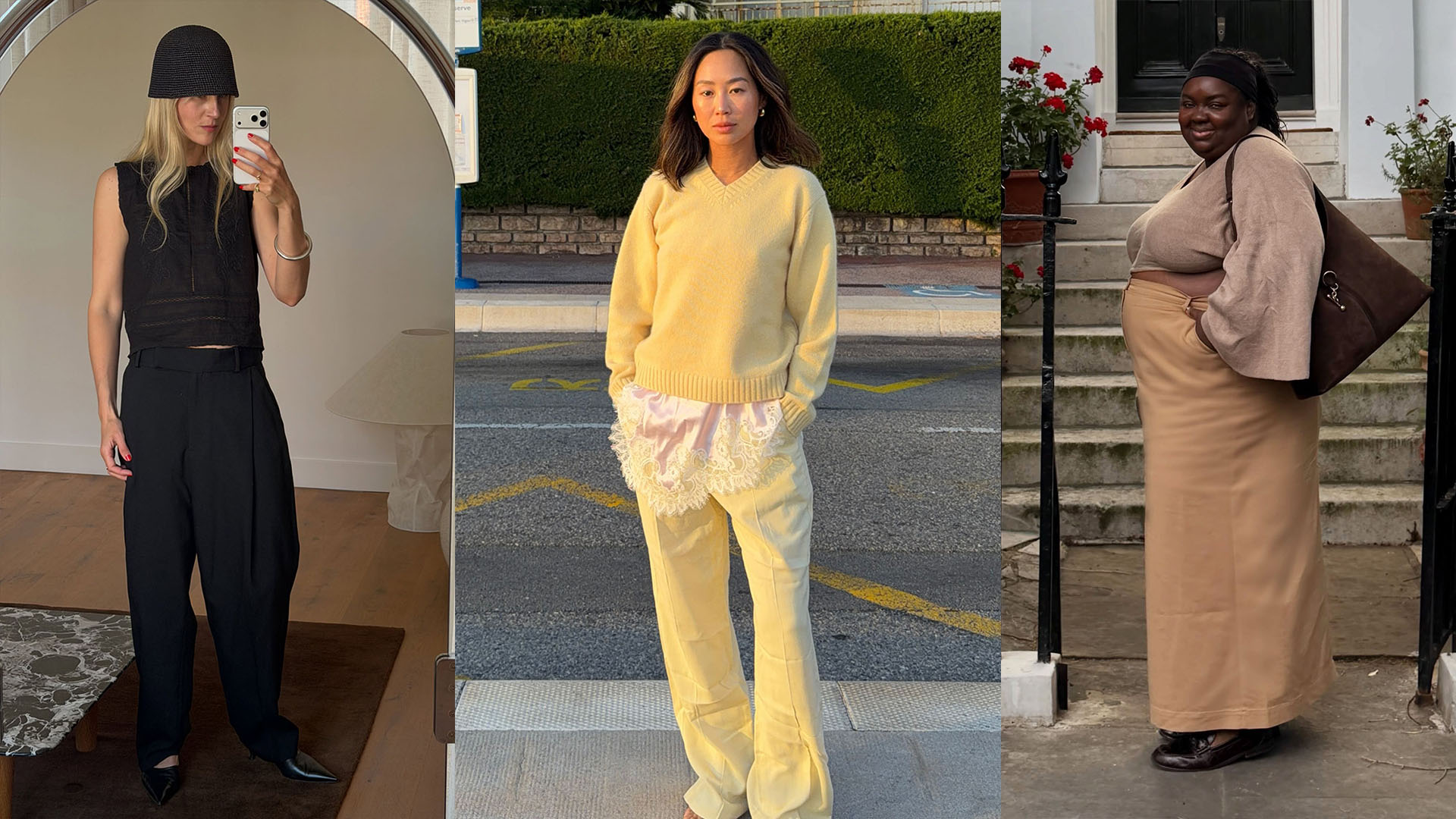 women wearing transitional outfits