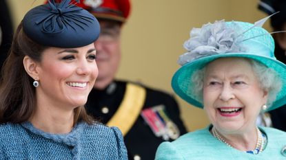 Kate Middleton and Queen Elizabeth II