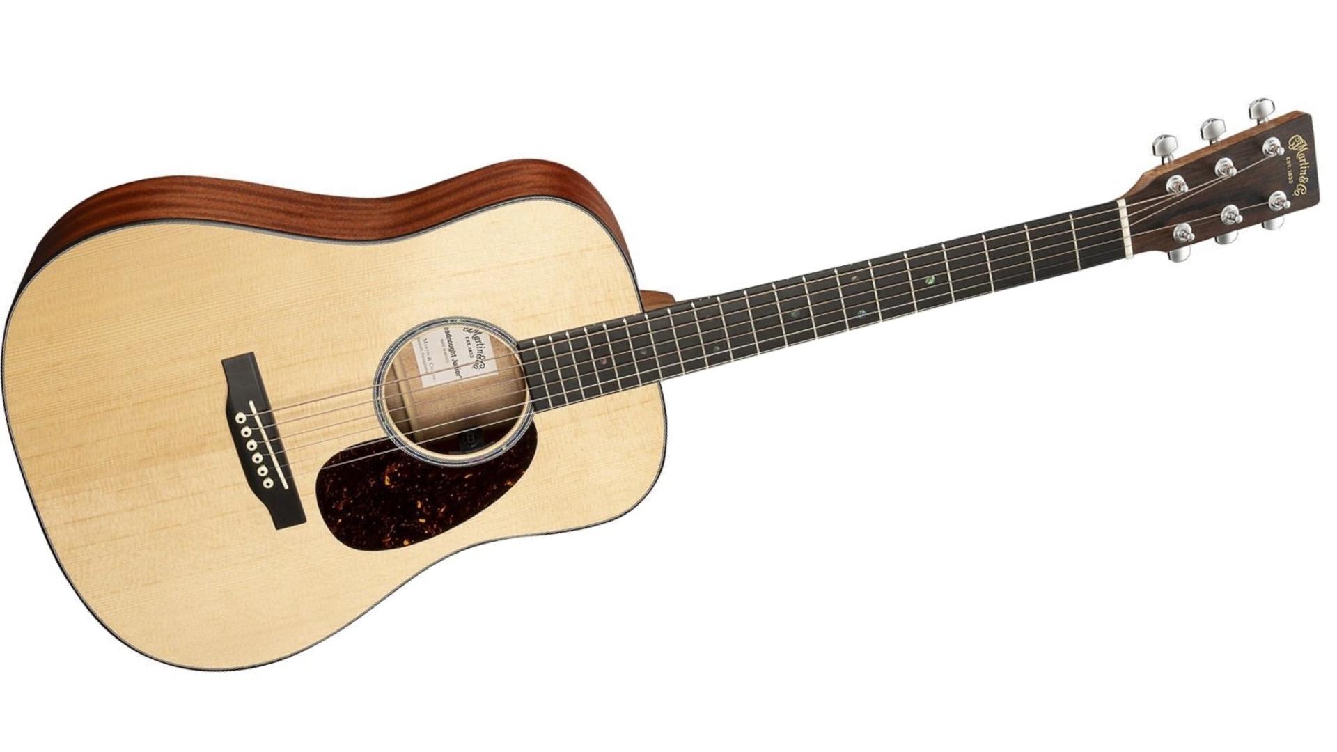 A Martin D Jr E acoustic electric guitar