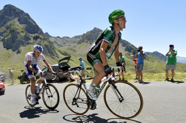 Voeckler somehow had the energy to remain animated throughout the day's climbs