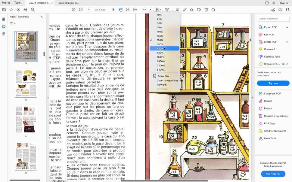 Zooming in with Acrobat Reader DC