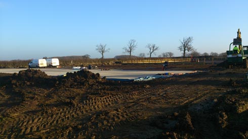 Lauren Shannon's yard and arena in progress