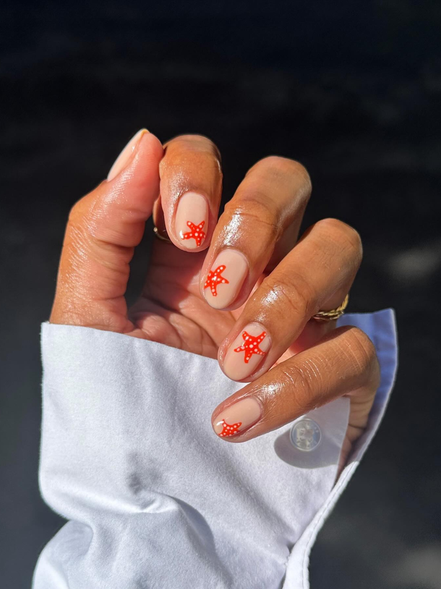 Star fish nail art