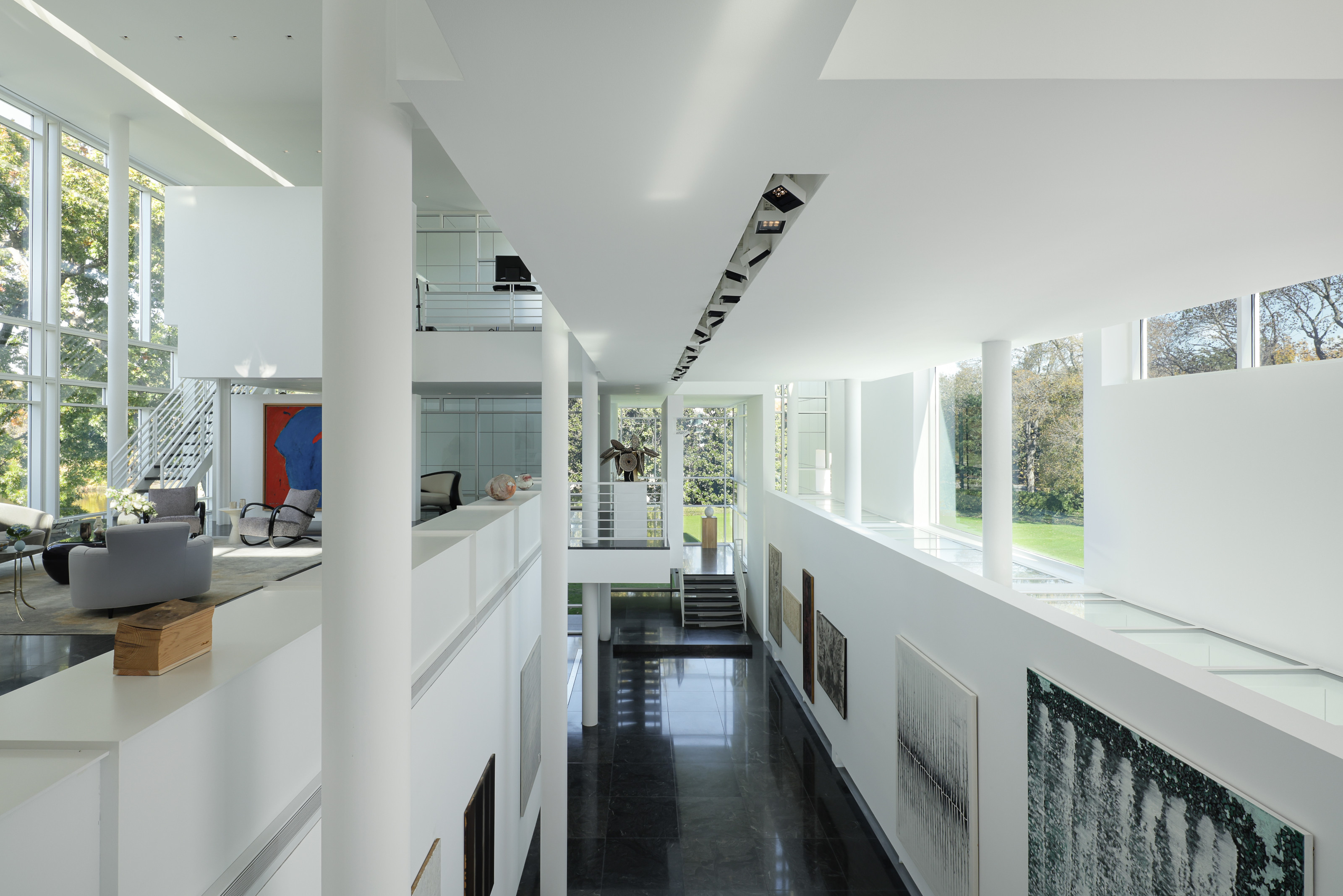 The main atrium in the Rachofsky House