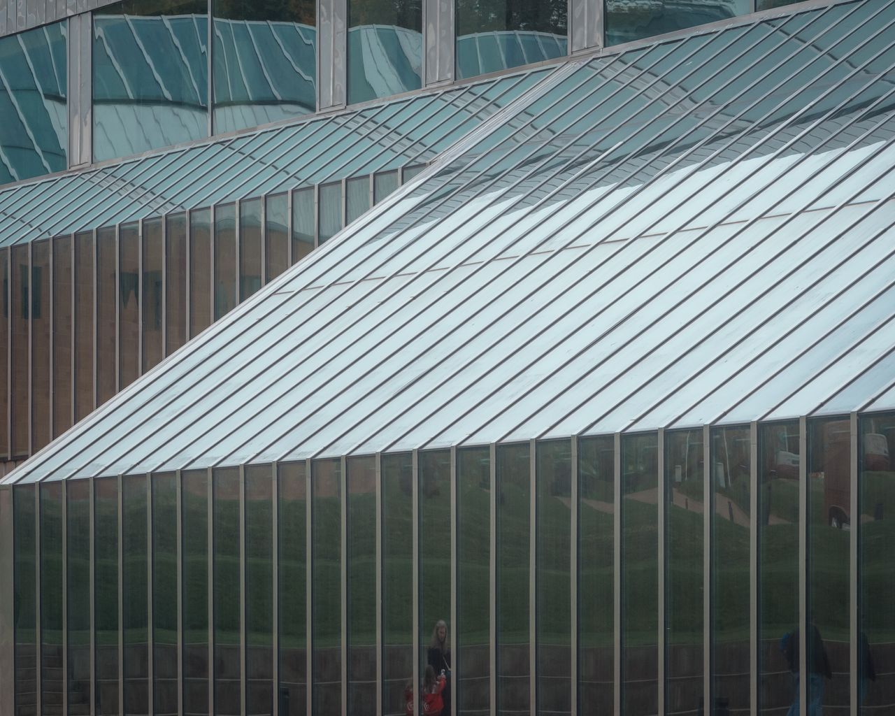 Burrell Collection detail of glass structure exterior winner of Doolan 2024 award