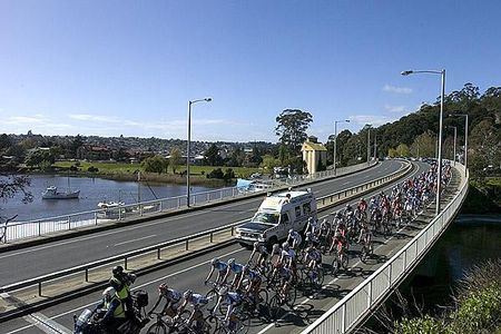 The Tour leaves Launceston on stage eight, an 80.2 kilometre ride to George Town on Tasmania's north coast.