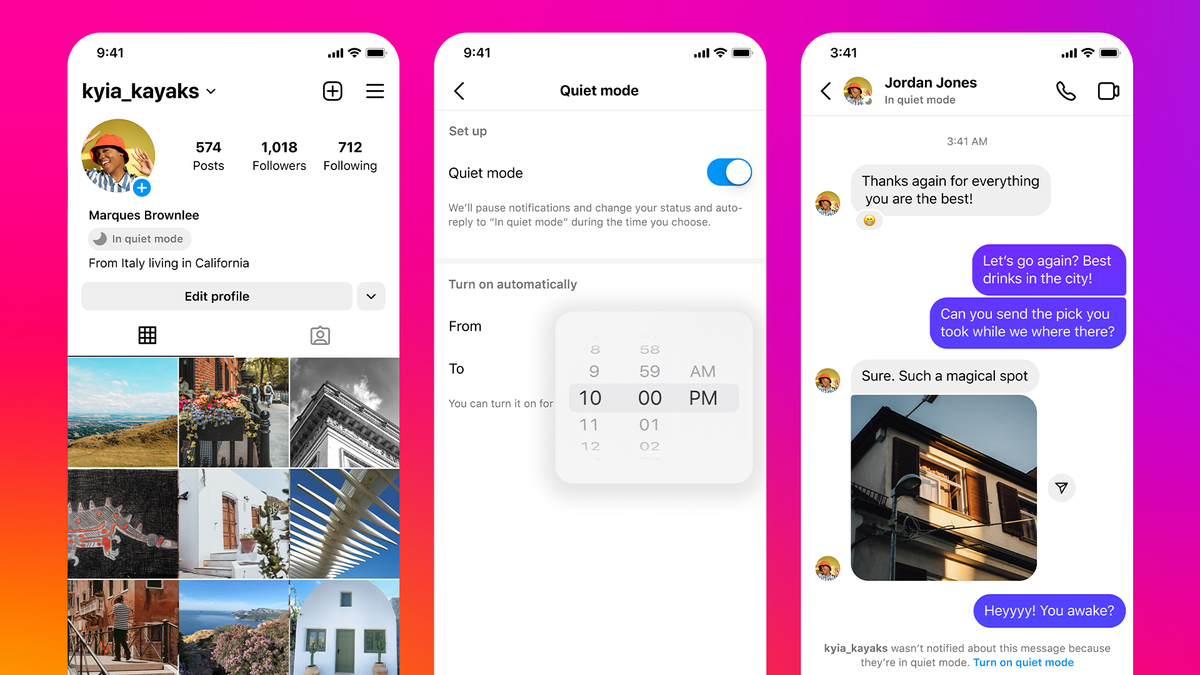 Instagram&#039;s Quiet Mode feature