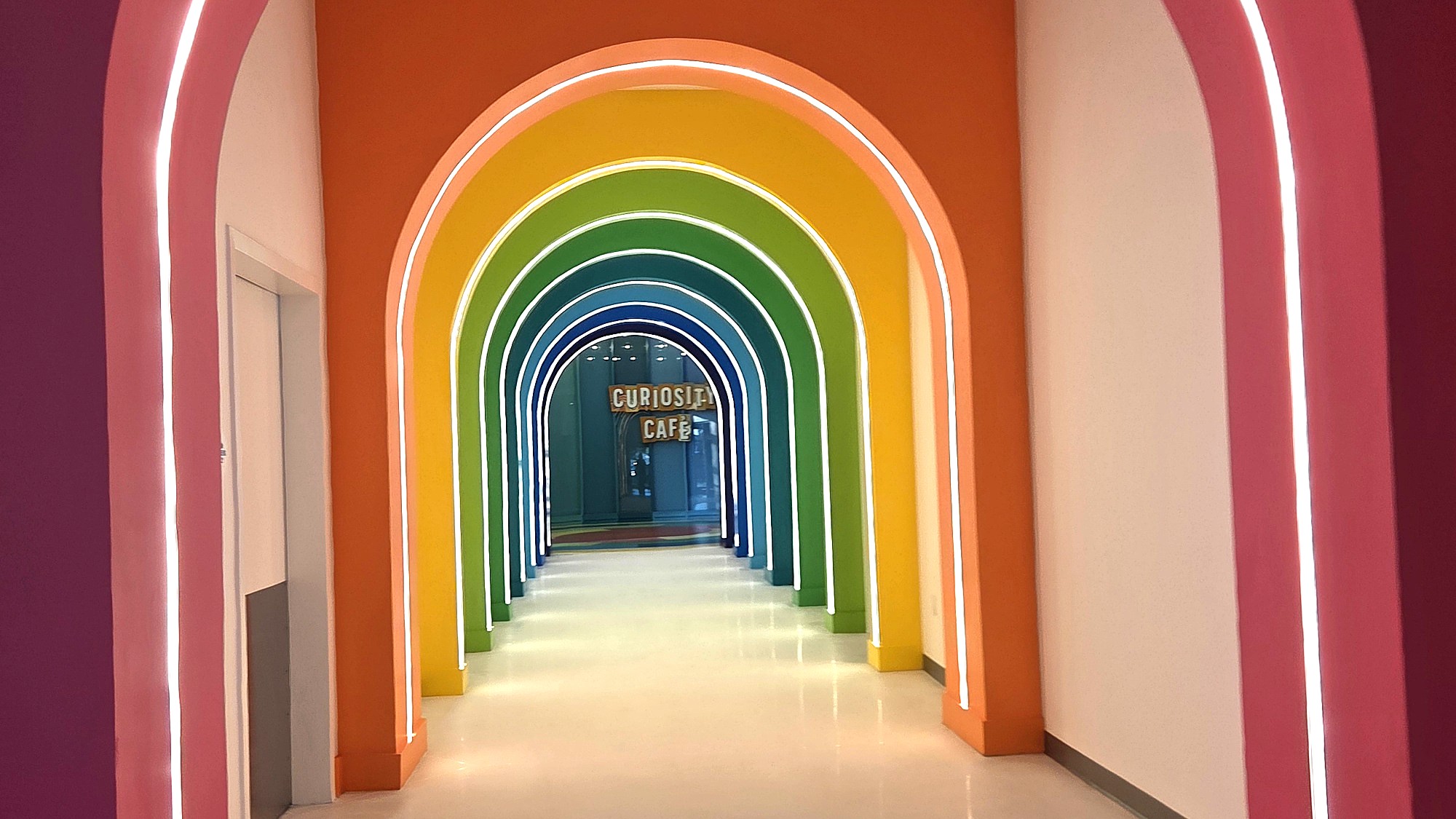 The rainbow tunnel at Universal Kids Resort is shown.