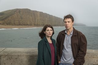 Andrew Buchan with Jodie Whittaker in Broadchurch.