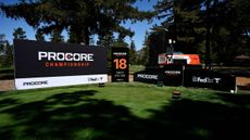 The 18th tee box at the Silverado Resort