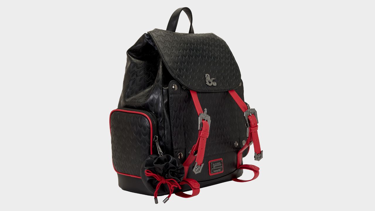 Dungeons &amp; Dragons Loungefly Full-Size Backpack on a plain background