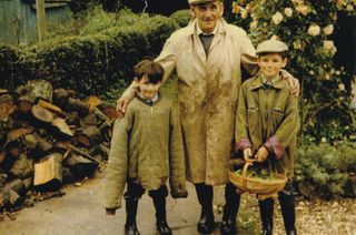 Actor Mark Rylance (right) as a young boy with his grandfather Osmond Skinner and his younger brother Jonathan