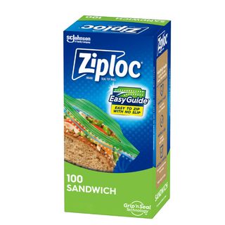 a pack of 100 ziploc bags