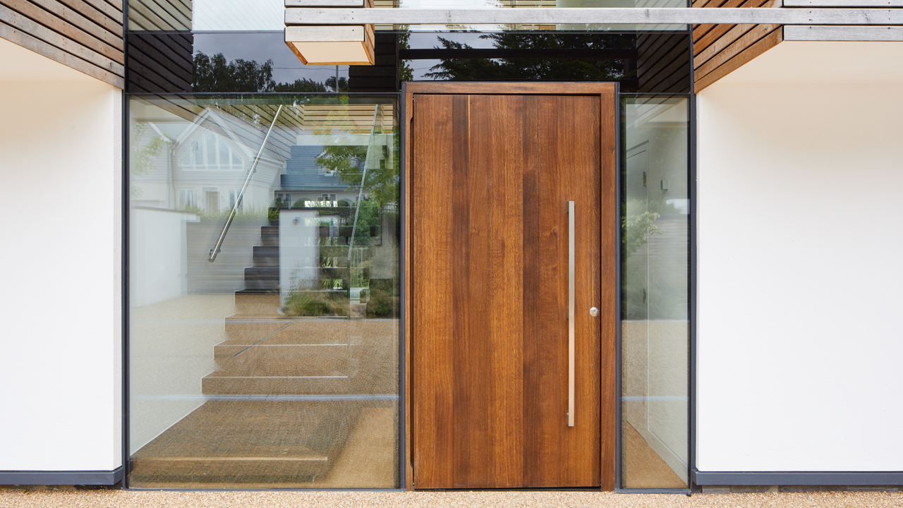 Wood front door