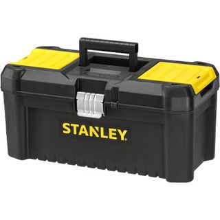 black and yellow Stanley toolbox