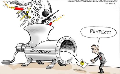 Obama cartoon World ISIS Centcom Terrorism