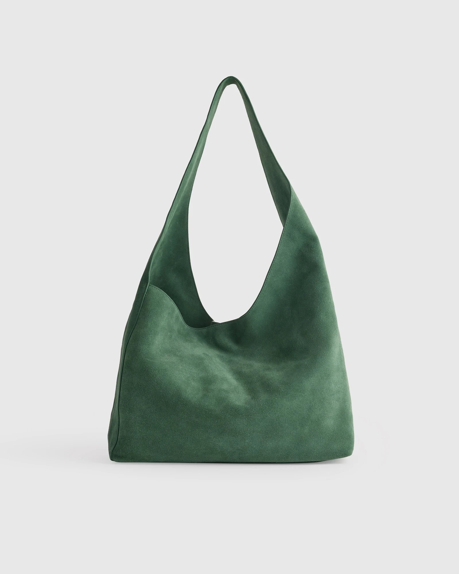 Esme Suede Shoulder Bag in Basilico