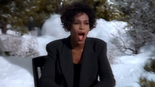 Whitney Houston singing "I Will Always Love You."