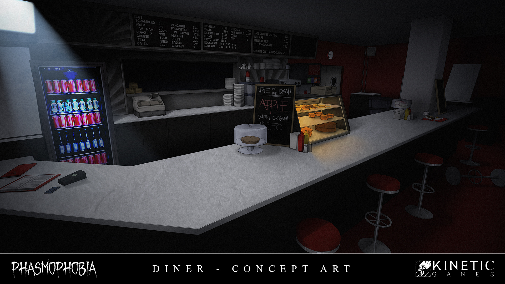 The new Phasmophobia map, Nell's Diner