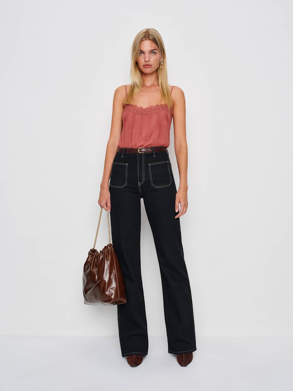 Alyssa Stretch High Rise Wide Leg Long Jeans