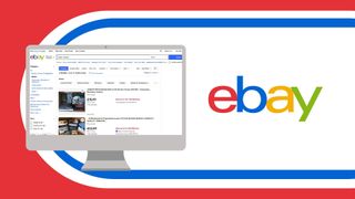 selling books online - Ebay logo and screenshot