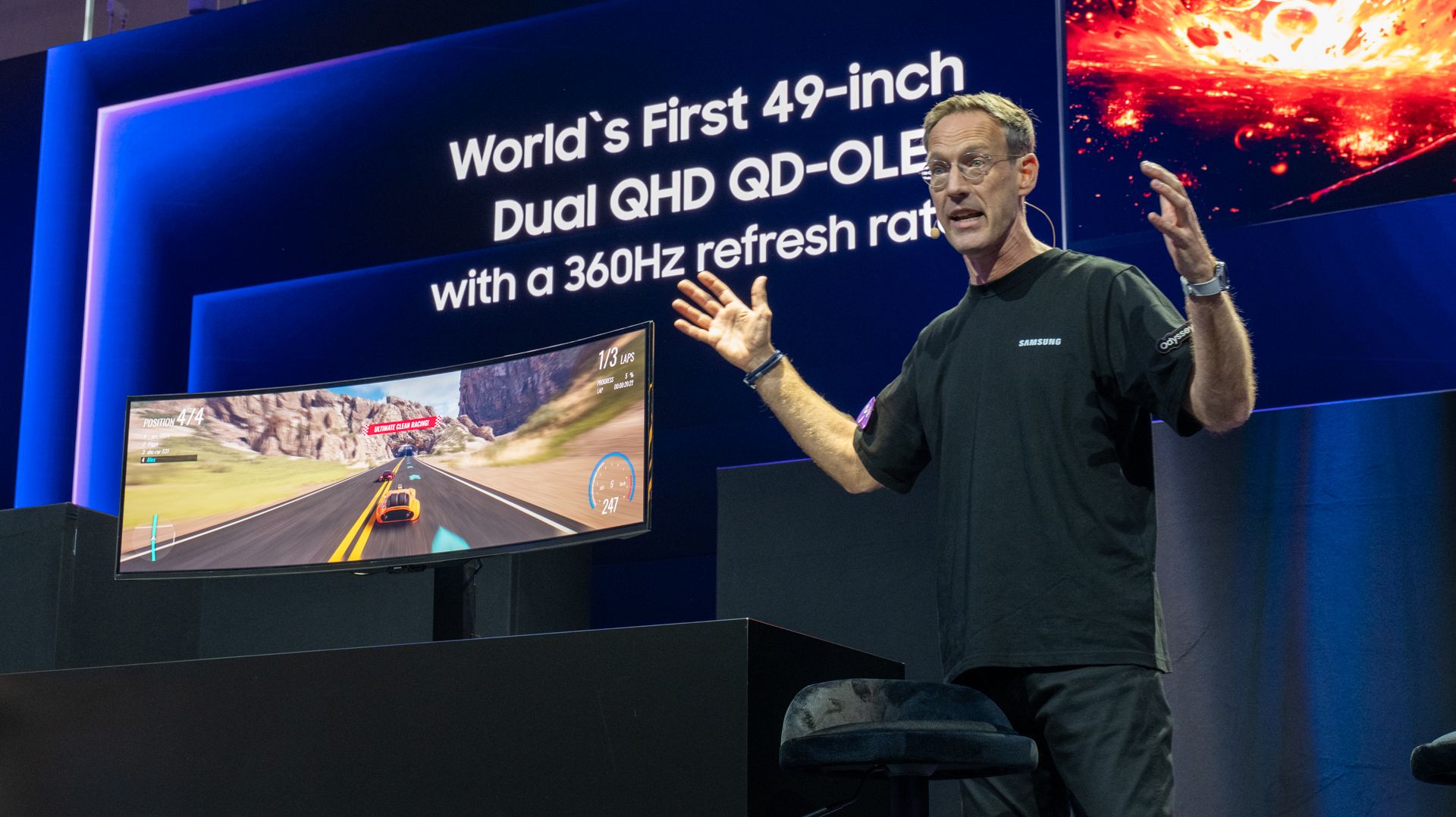 Samsung teases 1,100Hz gaming monitor, alongside the world's first 360Hz 49-inch Dual QHD display and first 42-inch curved OLED