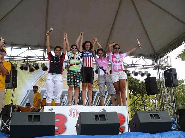 Mary on the podium at the Ultimate Dirt Challenge