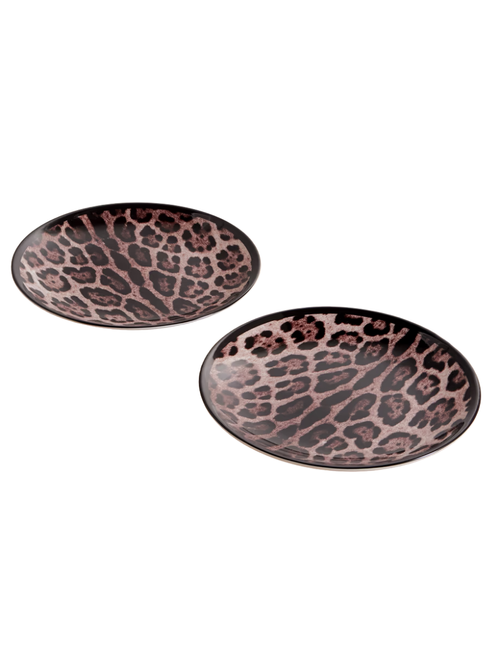 Leopard Print Porcelain Plates