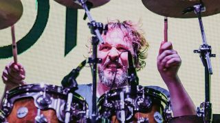 MONTERREY, MEXICO - JULY 2: Marco Minnemann of The Aristocrats, an experimental and progressive rock band, performs during a concert at Café Iguana on July 2, 2024 in Monterrey, Mexico. (Photo by Medios y Media/Getty Images)