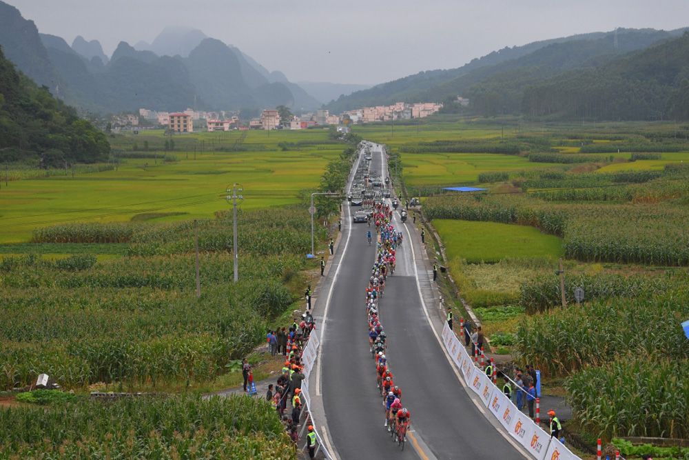 The Tour of Guangxi finally headed out of the city